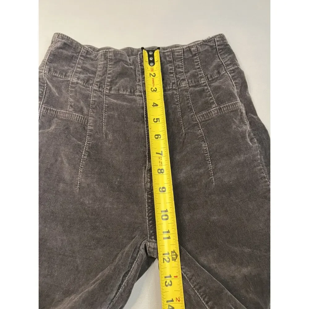 Free People We The Free Jayde Jeans Women's 25 Brown Cord Flared High Rise Retro